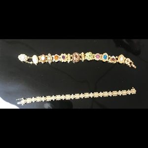 Ring, tennis bracelet and slide bracelet